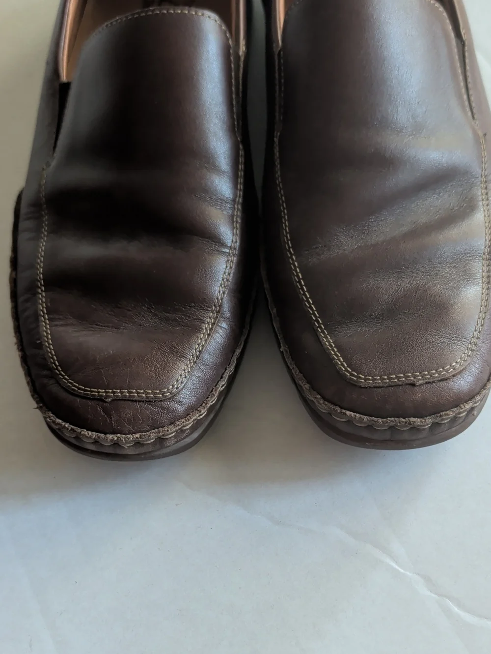 Mephisto Men's Dark Brown Leather Slip-On Loafers